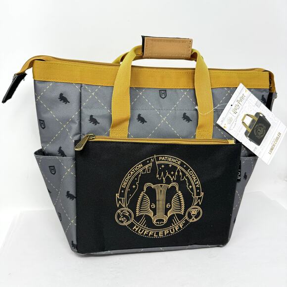 Picnic Time Wizarding Worldwide Harry Potter Hufflepuff Lunch Cooler Bag Tote - Picture 1 of 10